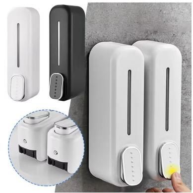 Wall-Mounted Manual Soap Dispenser – Push Press Design | Compact Plastic Bathroom Dispenser (Pack of 1)
