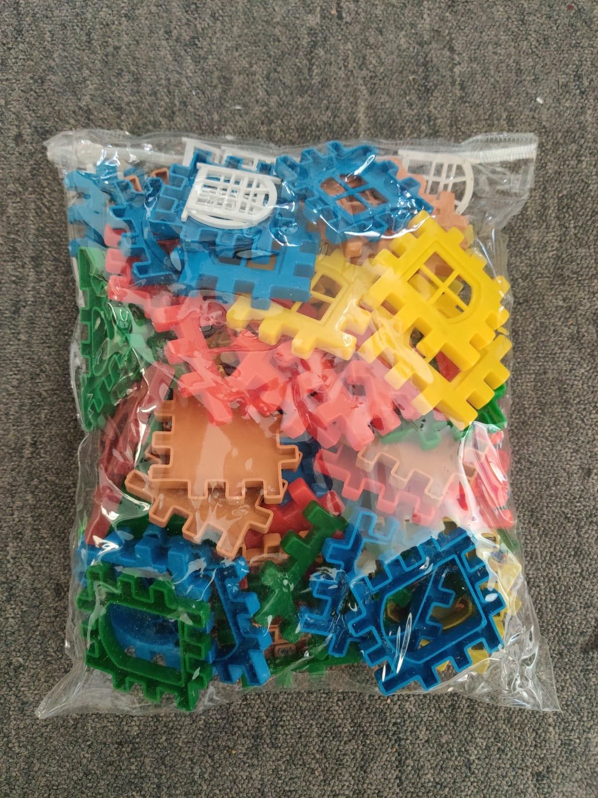 50-Piece Building Blocks Set for Kids – Educational Toy with Windows (Age 2–5)