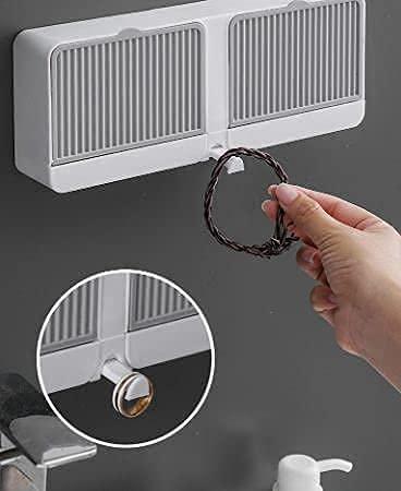 Wall-Mounted Double Bar Soap Box with Lid – Self-Adhesive, Draining Design | Durable Plastic Holder (Pack of 1)