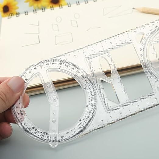 Multifunctional Measuring Ruler – Geometric Drawing & Layout Tool (1 Pc)