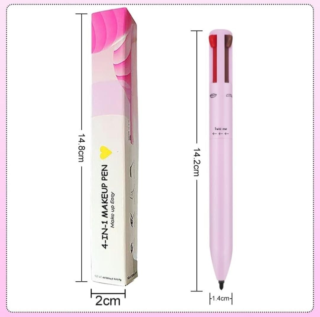 Katelia Beauty 4-in-1 Touch-Up Makeup Pen – Concealer, Liner, Lip/Blush & Brightener | Light Shade (Pack of 1)