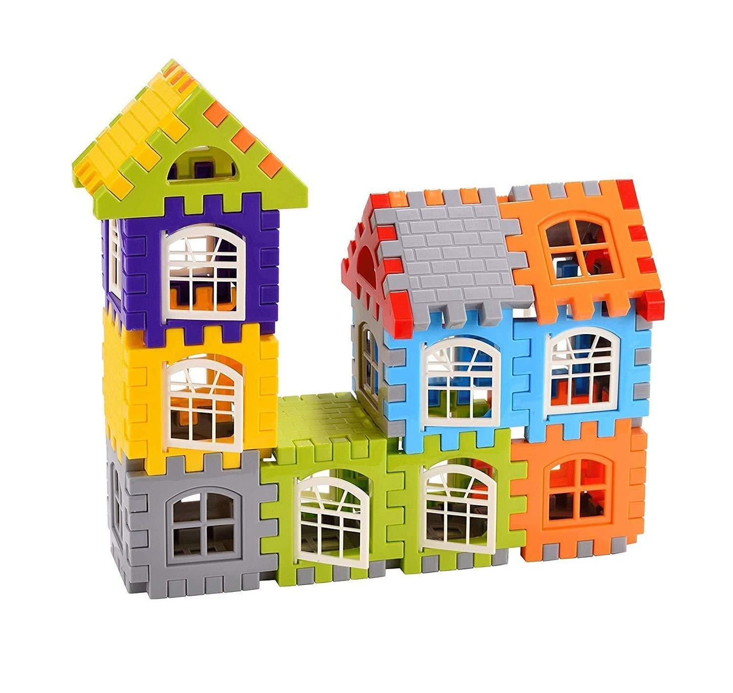 50-Piece Building Blocks Set for Kids – Educational Toy with Windows (Age 2–5)
