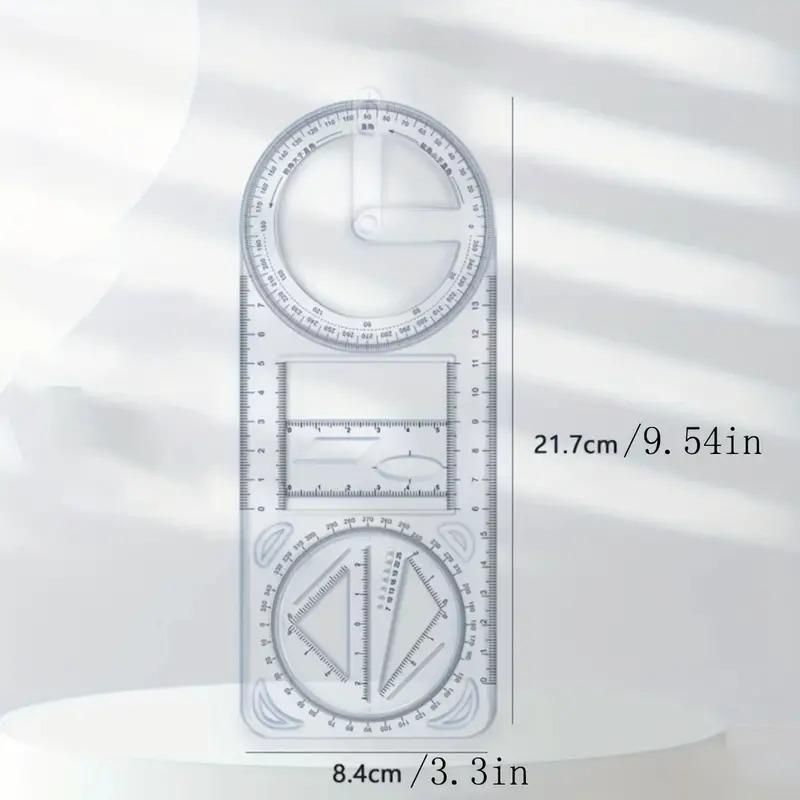 Multifunctional Measuring Ruler – Geometric Drawing & Layout Tool (1 Pc)