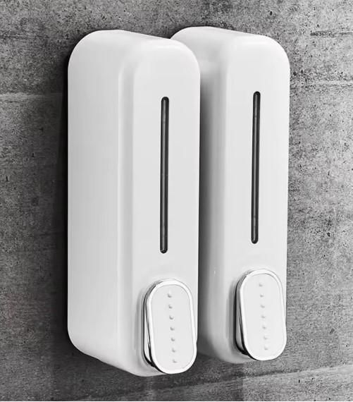 Wall-Mounted Manual Soap Dispenser – Push Press Design | Compact Plastic Bathroom Dispenser (Pack of 1)