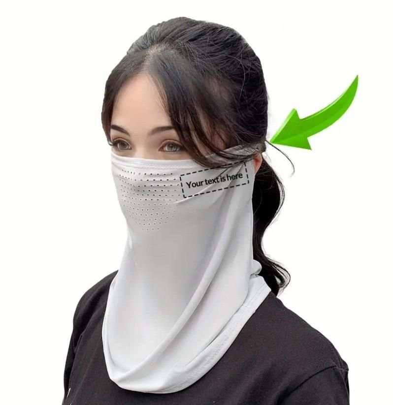 Neck-Length Anti-Dust Filter Mouth Mask – Breathable Sun Protection Face Cover with Ear Loops (Pack of 1)
