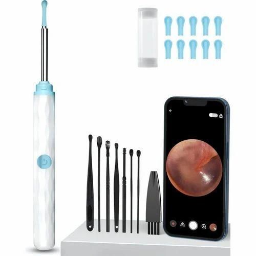 Smart Visual Ear Wax Cleaner with WiFi Camera – Ear Cleaning Kit with 6 Silicone Tips & 8-Piece Tool Set (Pack of 1)