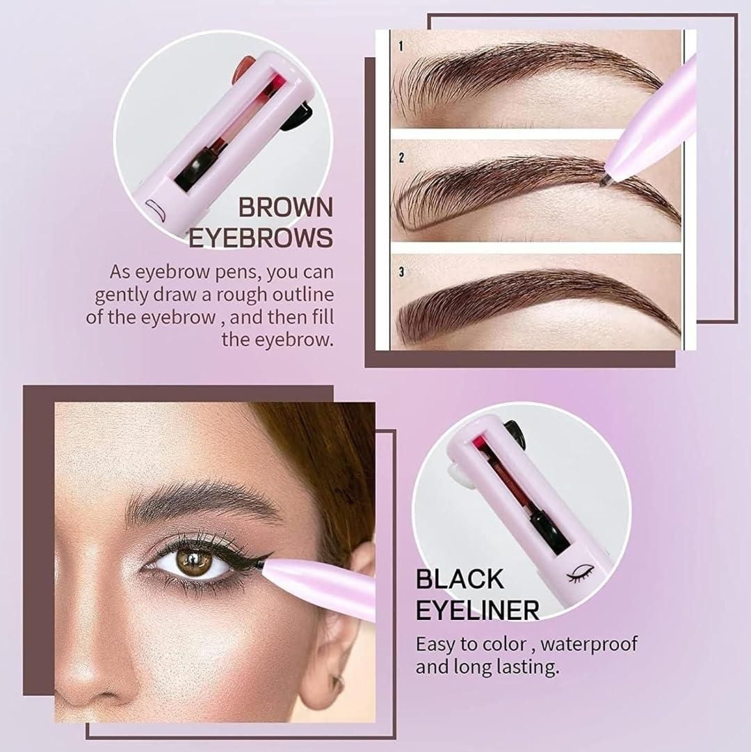 Katelia Beauty 4-in-1 Touch-Up Makeup Pen – Concealer, Liner, Lip/Blush & Brightener | Light Shade (Pack of 1)