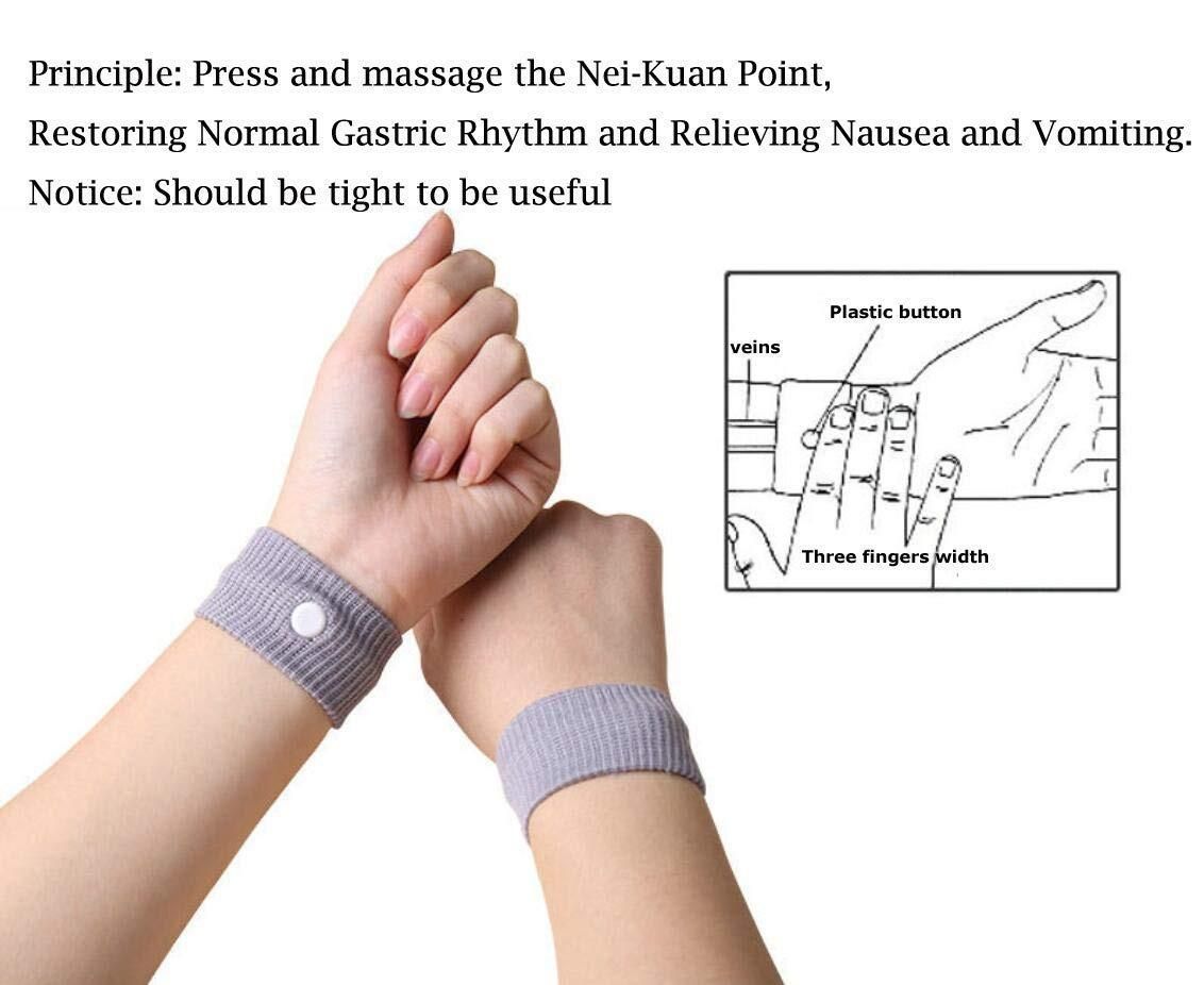 Motion Sickness Relief Wristbands – Natural Nausea & Travel Sickness Remedy (Pair of 2, Pack of 1)