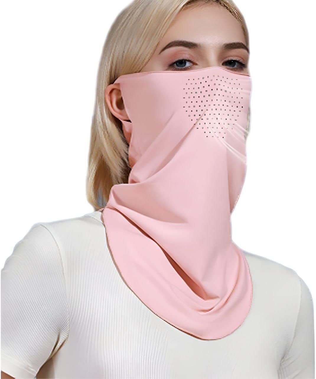 Neck-Length Anti-Dust Filter Mouth Mask – Breathable Sun Protection Face Cover with Ear Loops (Pack of 1)