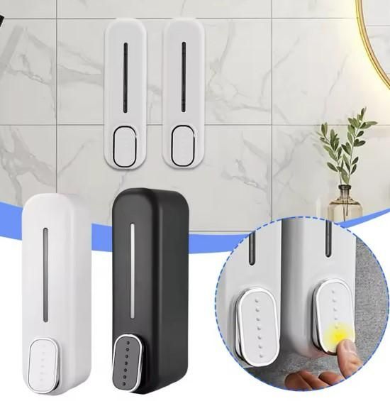 Wall-Mounted Manual Soap Dispenser – Push Press Design | Compact Plastic Bathroom Dispenser (Pack of 1)