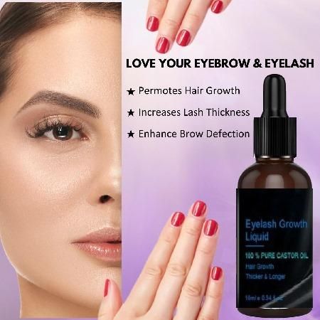 Eyelash Growth Liquid Serum – Natural Nourishing Formula for Longer, Thicker Lashes (Pack of 1)