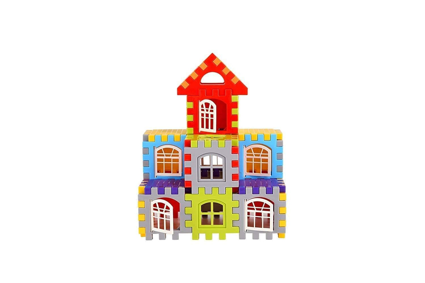 50-Piece Building Blocks Set for Kids – Educational Toy with Windows (Age 2–5)