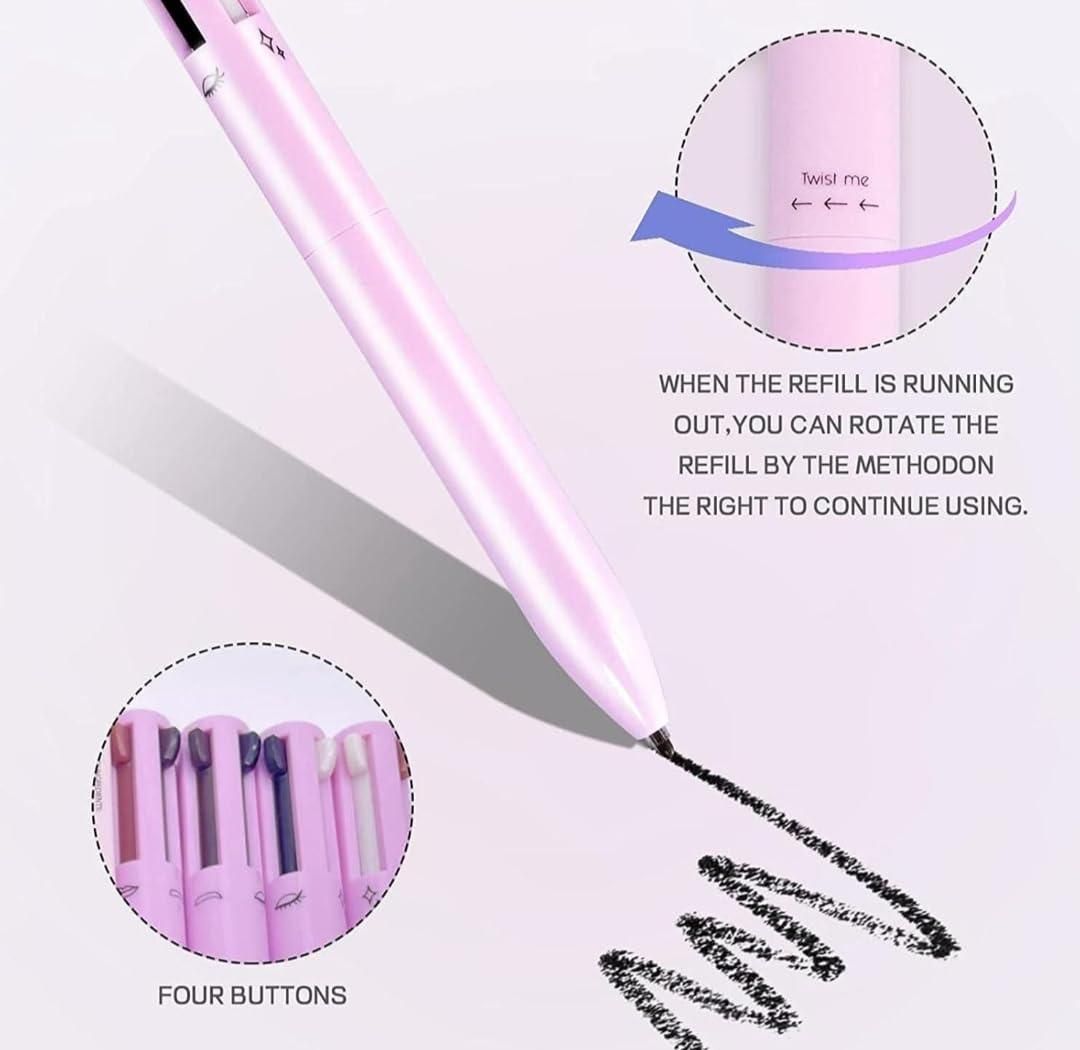 Katelia Beauty 4-in-1 Touch-Up Makeup Pen – Concealer, Liner, Lip/Blush & Brightener | Light Shade (Pack of 1)
