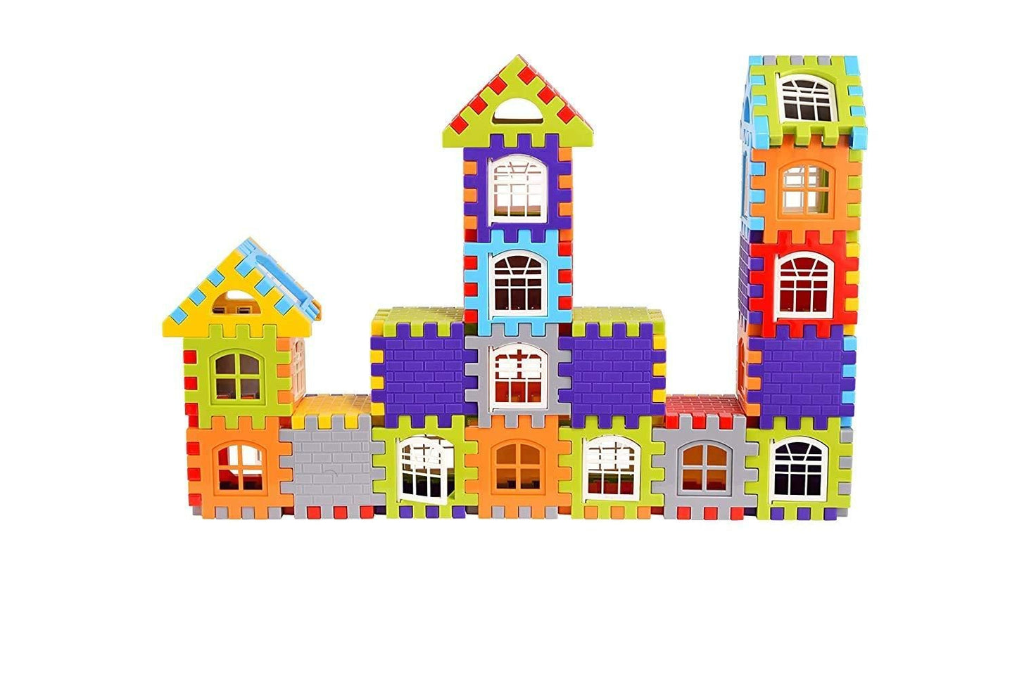 50-Piece Building Blocks Set for Kids – Educational Toy with Windows (Age 2–5)