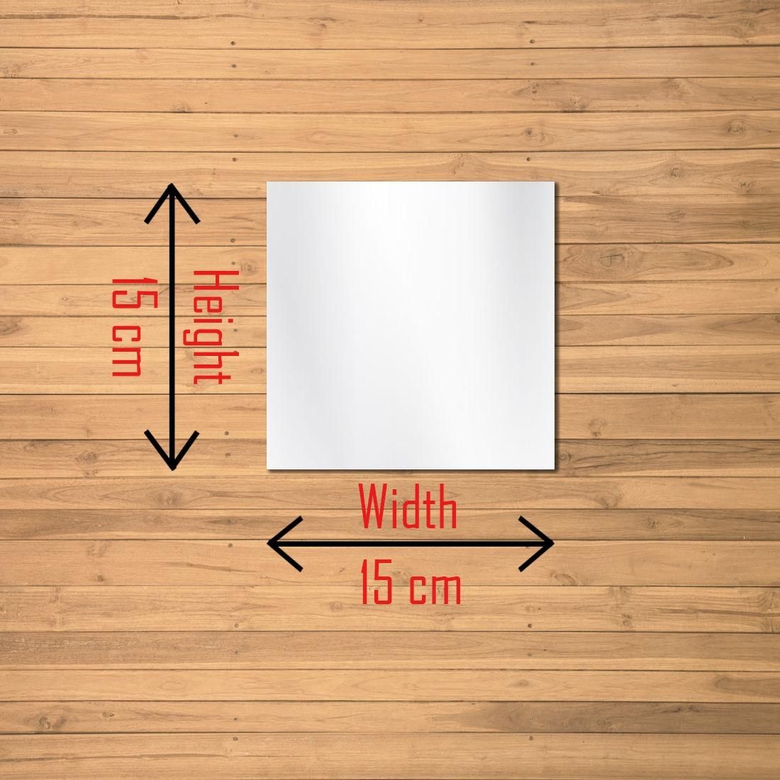 3D Acrylic Mirror Wall Stickers – Pack of 4 | Silver Square Decorative Panels for Home & Office