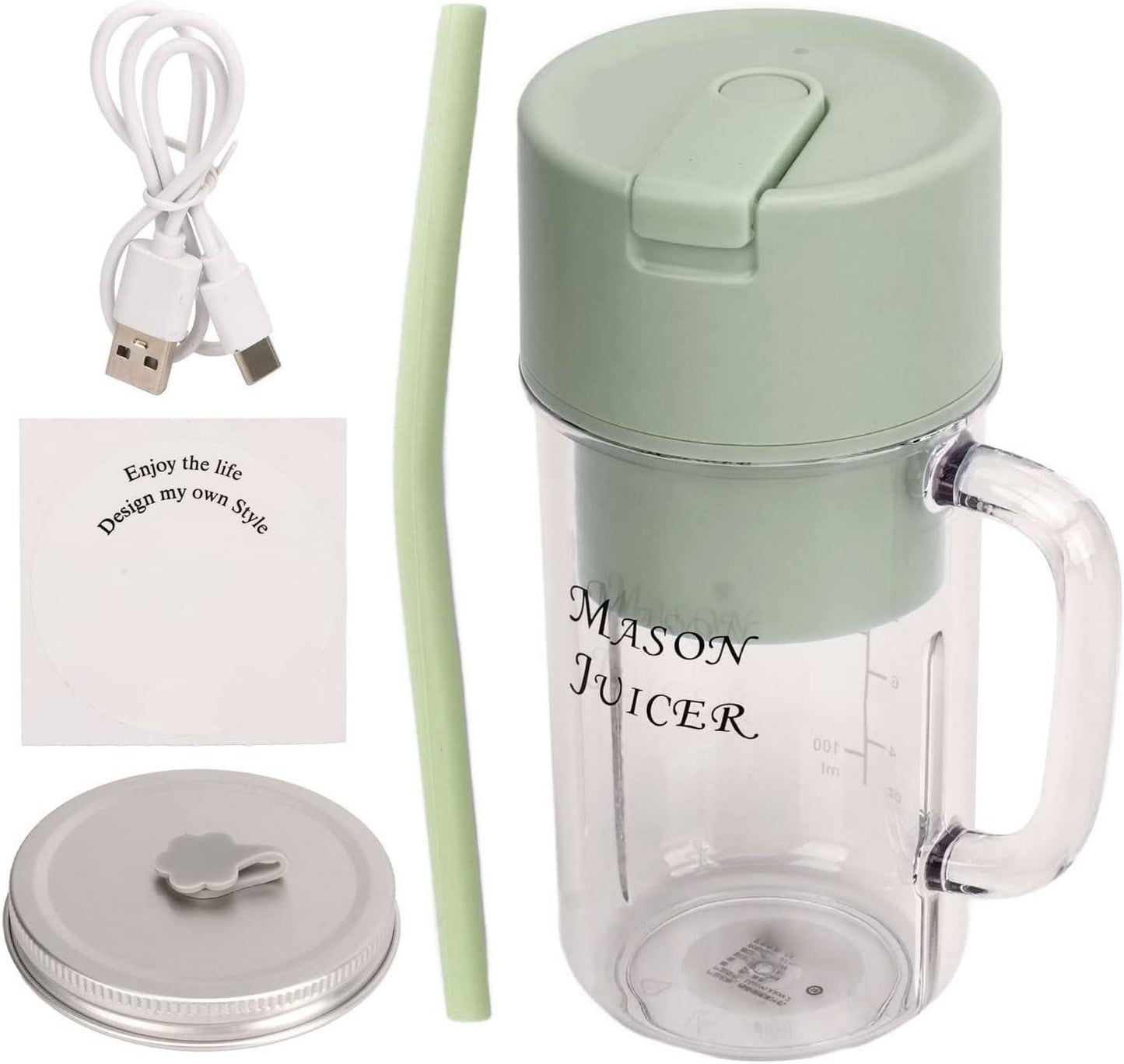 USB Rechargeable Mini Blender – 6 Blade Portable Juicer for Smoothies, Shakes & Drinks | 350ml (Pack of 1)