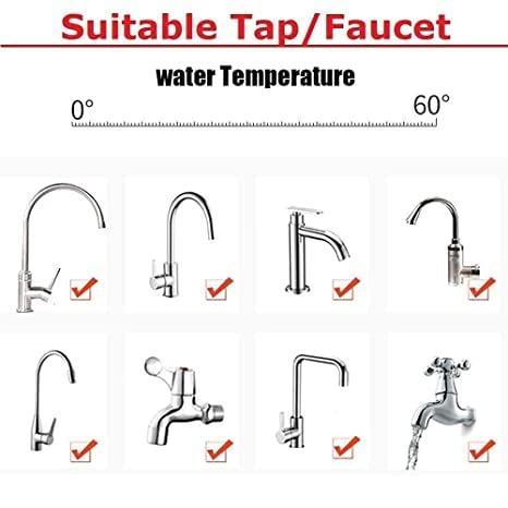 Activated Carbon 5-Layer Faucet Water Filter – Stainless Steel Tap Purifier for Kitchen & Home Use (Pack of 2)