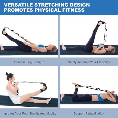 Foot & Leg Stretcher Belt – Flexibility Trainer for Yoga, Dance, Rehab & Sports Recovery (Pack of 1)