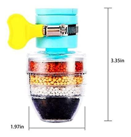 Activated Carbon 5-Layer Faucet Water Filter – Stainless Steel Tap Purifier for Kitchen & Home Use (Pack of 2)