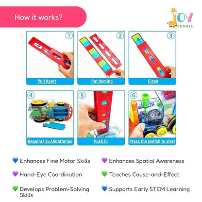 Domino Train Toy for Kids – Colorful, Fun & Safe with Sound Effects (40 Pieces)