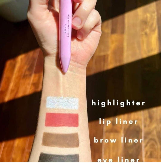 Katelia Beauty 4-in-1 Touch-Up Makeup Pen – Concealer, Liner, Lip/Blush & Brightener | Light Shade (Pack of 1)
