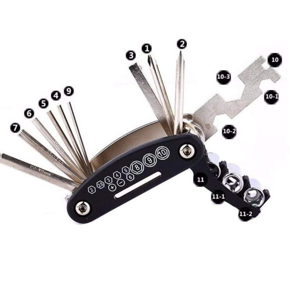 15-in-1 Multipurpose Bicycle & Home Tool Kit – Compact Alloy Steel Wrench Set (Pack of 1)