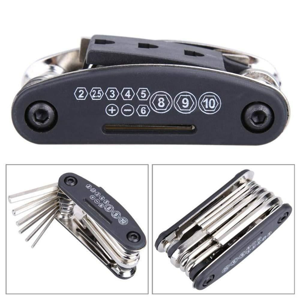 15-in-1 Multipurpose Bicycle & Home Tool Kit – Compact Alloy Steel Wrench Set (Pack of 1)