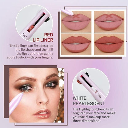 Katelia Beauty 4-in-1 Touch-Up Makeup Pen – Concealer, Liner, Lip/Blush & Brightener | Light Shade (Pack of 1)
