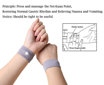 Motion Sickness Relief Wristbands – Natural Nausea & Travel Sickness Remedy (Pair of 2, Pack of 1)
