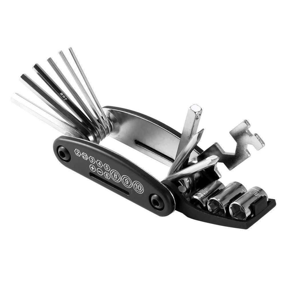 15-in-1 Multipurpose Bicycle & Home Tool Kit – Compact Alloy Steel Wrench Set (Pack of 1)