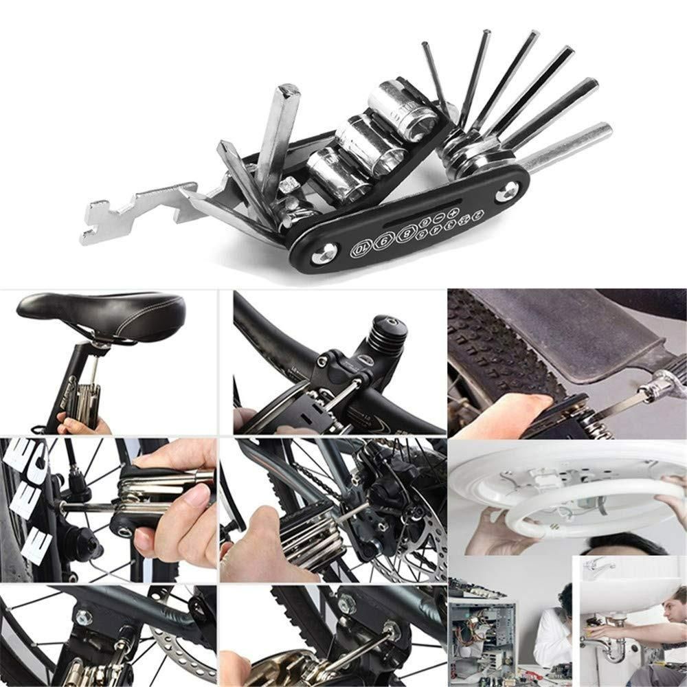 15-in-1 Multipurpose Bicycle & Home Tool Kit – Compact Alloy Steel Wrench Set (Pack of 1)