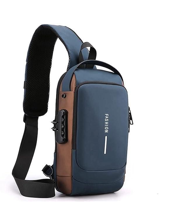 Men’s Leather Sling Bag – Compact Crossbody Bag with Zipper Closure | Stylish & Durable Everyday Carry