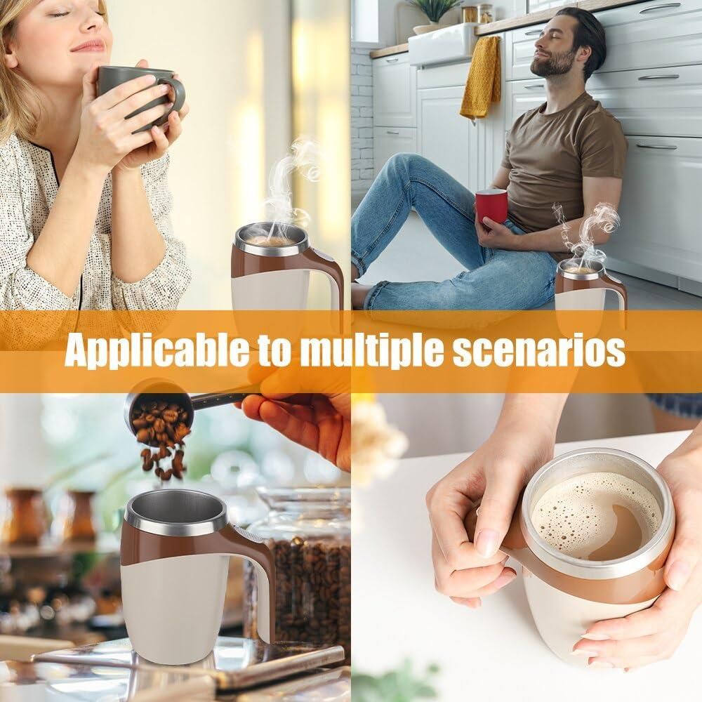 Self-Stirring Magnetic Mug – Automatic Mixer Cup for Coffee, Tea & Drinks | USB Rechargeable (Pack of 1)