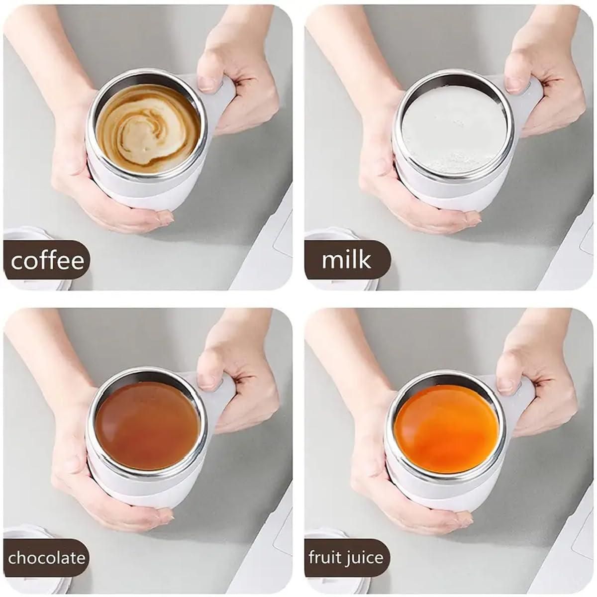 Self-Stirring Magnetic Mug – Automatic Mixer Cup for Coffee, Tea & Drinks | USB Rechargeable (Pack of 1)